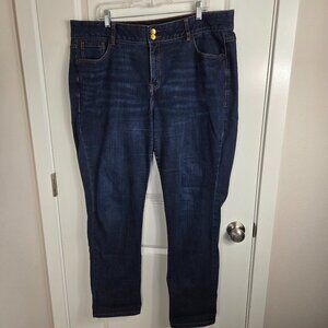 Lane Bryant Dark Wash Straight Leg Jeans